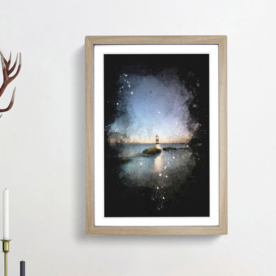 Penmon Lighthouse in Anglesey Wales - Picture Frame Graphic Art Print