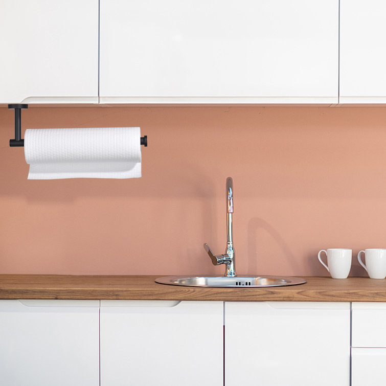 Wall Mounted Kitchen Paper Towel & Napkin Holders Rebrilliant Color: Matte Black