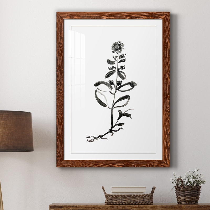 Inky Botanical III - peinture encadrée, H 37,5 po x l 27,5 po x P 1,5 po, Érable