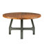 Table ronde - Bois massif, finition en bois ambré et métal graphite, hauteur réglable, H 54 po x H 30 po à H 36 po, hauteur des vestiaires de bureau 54 po, utilisation spéléo
