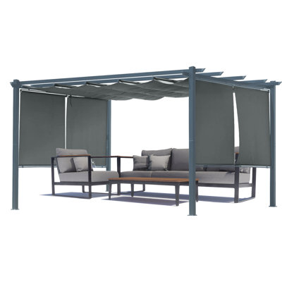 Pergola en aluminium avec auvent Aoodor
