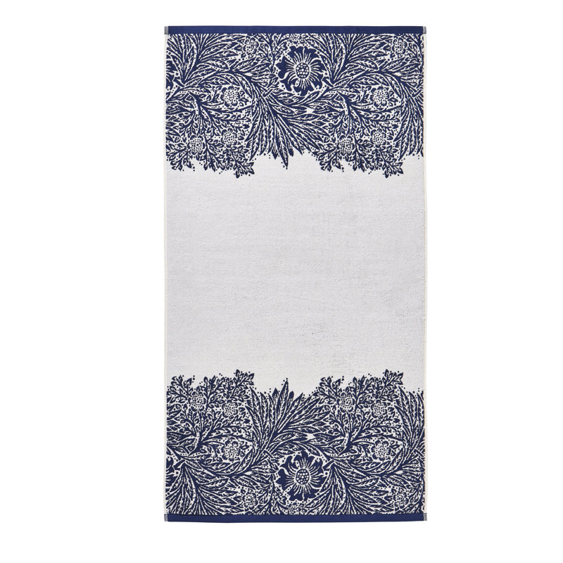 100% Cotton, Blue Floral, Hand Towel