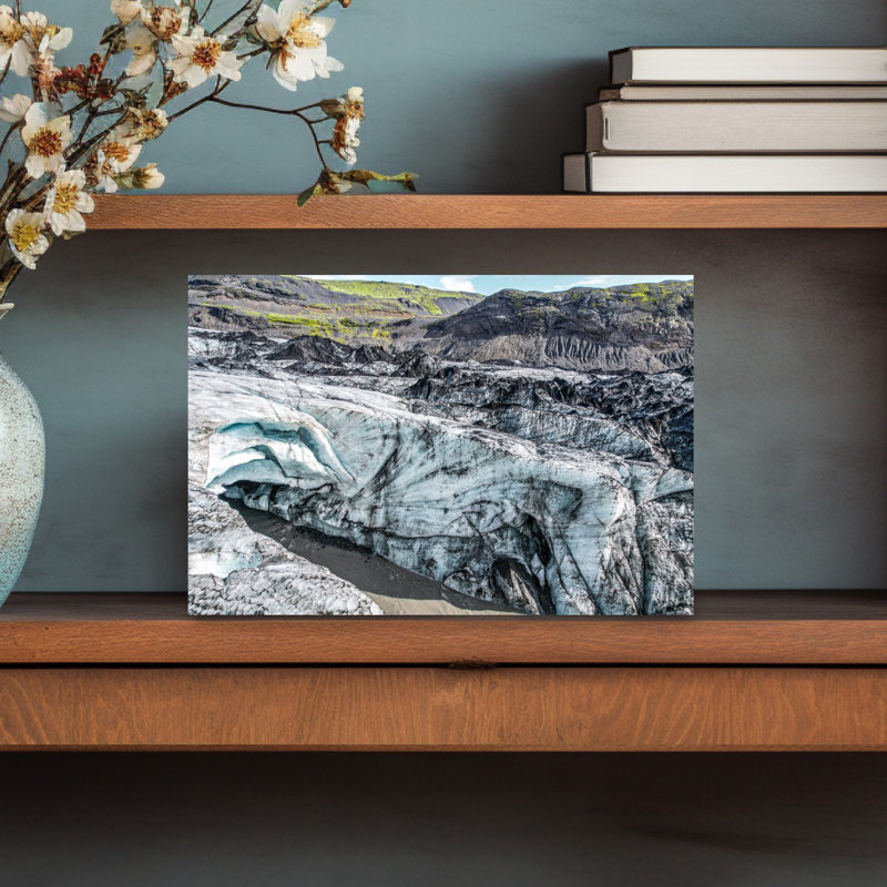 Glacier, cascade, Islande, art mural contemporain, H 12 po x l 18 po