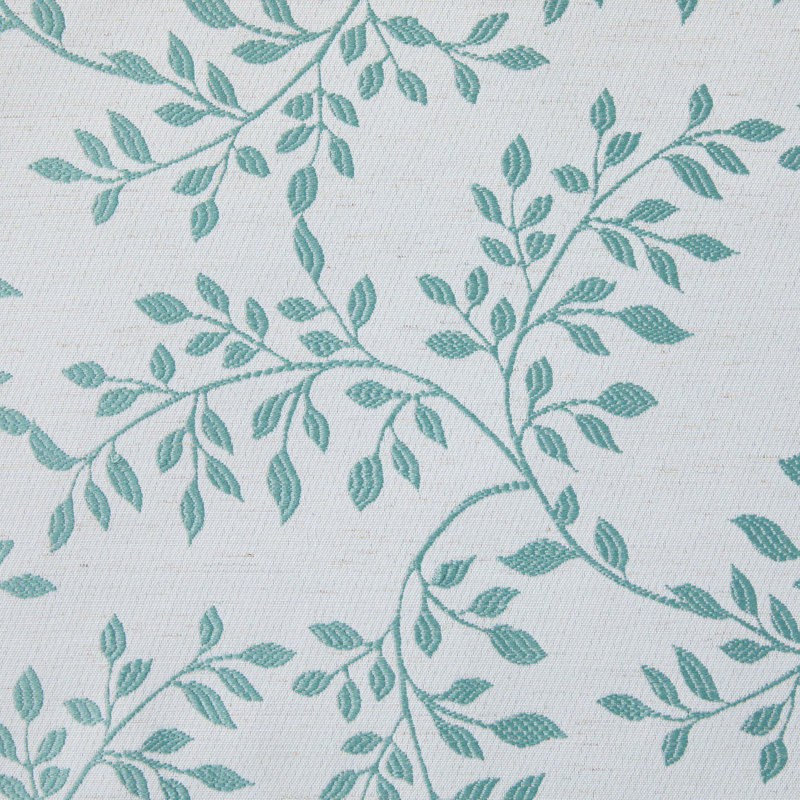 Leaves Rod Pocket Blackout Single Curtain Panel, 50" x 84", Ivory/Green