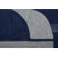 Tapis bleu marine / gris argenté touffeté à la main Hithin-165410195