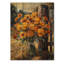 Fleurs dorées assorties par la clôture de la grange - impression de bois de bouquets assortis - sur bois de pin naturel-1206836722