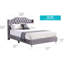 Lit transitionnel de soutien en velours pour chambres polyvalentes