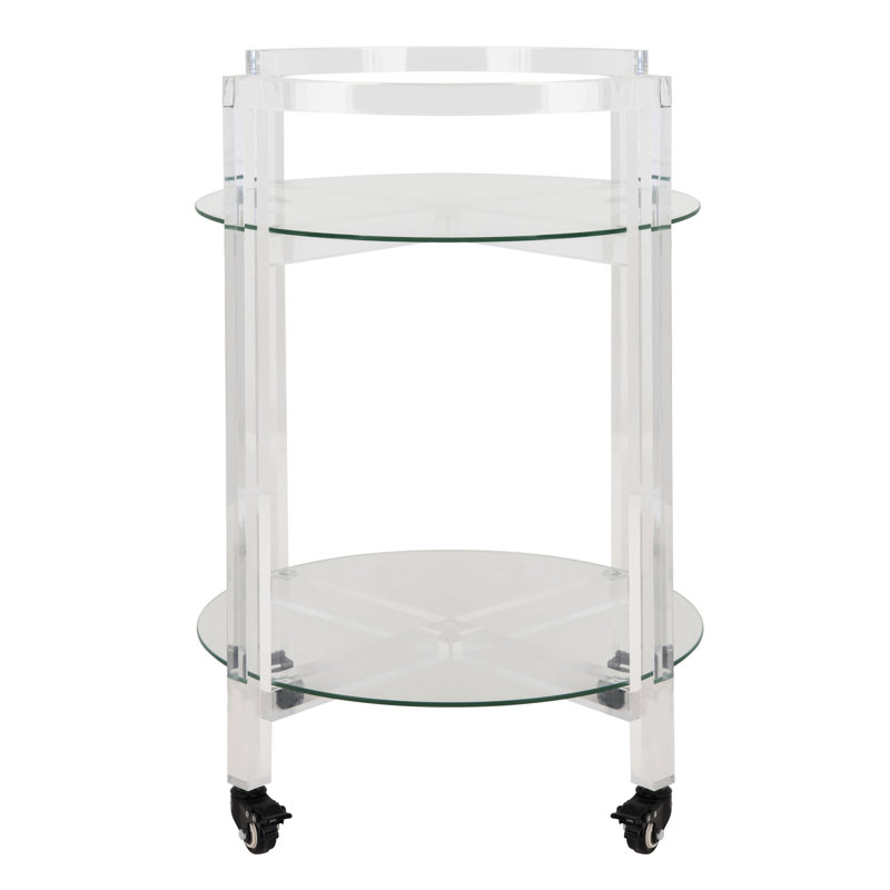 Jules 2 Tier Acrylic Bar Cart
