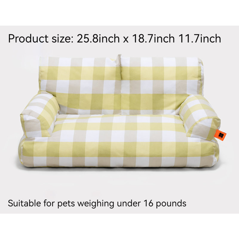 Favrot Cotton Pet Bed, 11.7" H x 25.8" W x 18.7" D