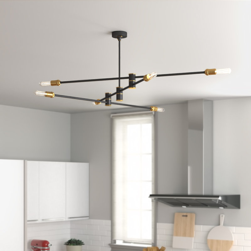 Lustree linéaire 6 lumières spoutnik modern Alapaha