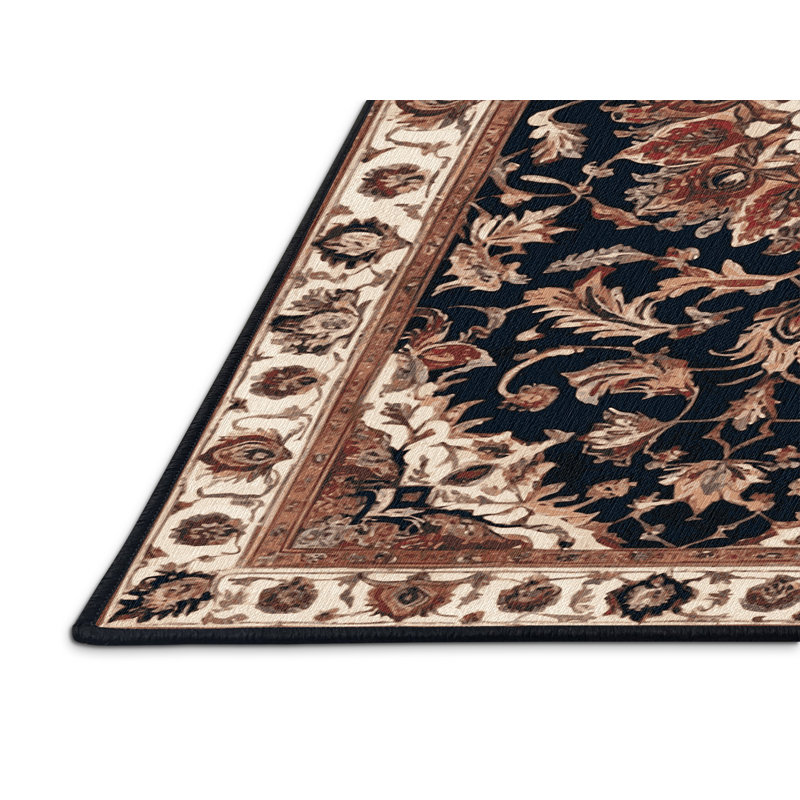 Machine Washable Persian Brown Area Rug, Runner 2' x 4'