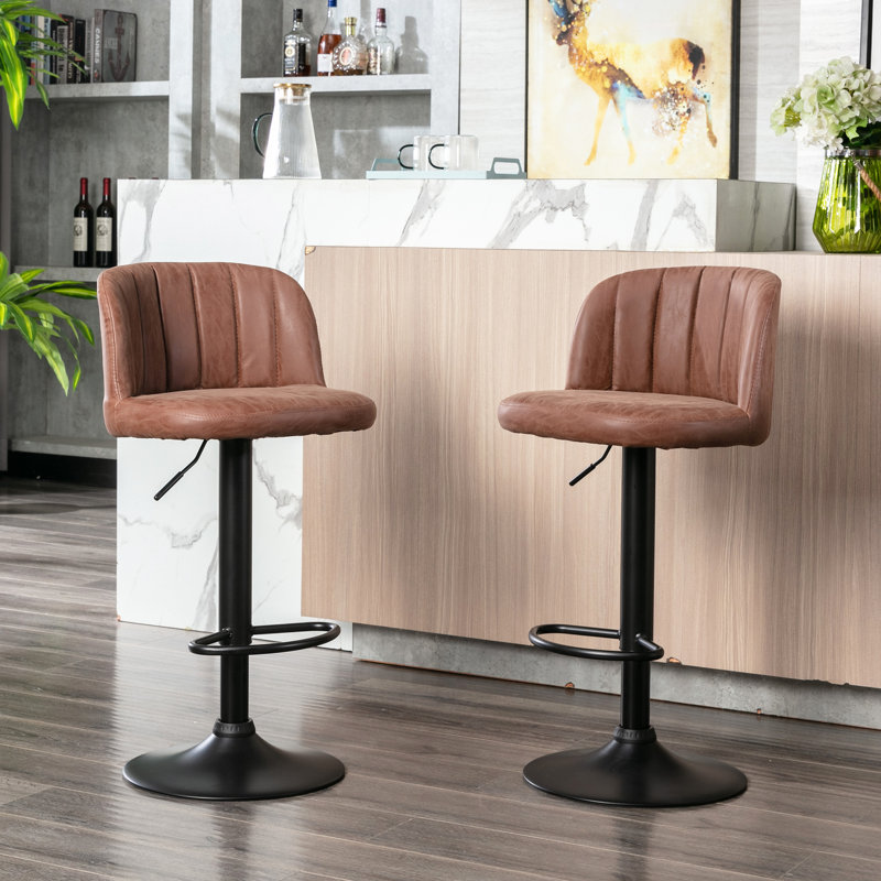 Tabouret à hauteur réglable Cardea, Brun