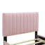 Lit plateforme tapissier simple en velours avec lit gigogne simple-1295894679