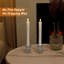 2 Pack 9.6 inch 3D Wick Flickering Flame Taper Candles with Remote and Timer, LED Candle Sticks Battery Power, Dripless Real Wax Window Candles