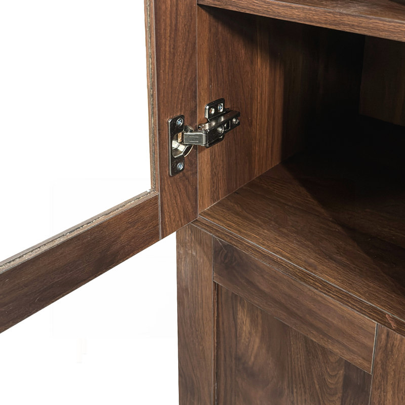 Huche de cuisine Vickey avec support pour micro-ondes, buffet autoportant pour rangement organisé et style campagne moderne
