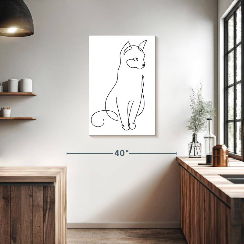 Brampt Minimalist Cat, 36" H x 24" W