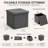 Folding Storage Ottoman, Removable Tray Top