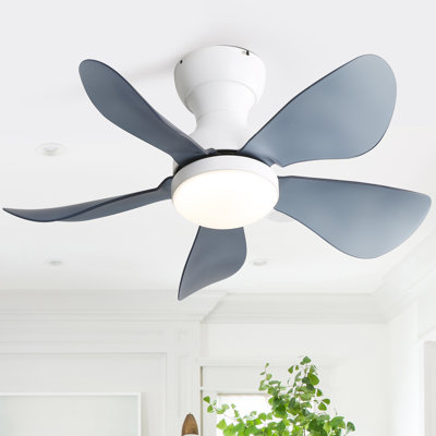 Petit ventilateur de plafond classique à 5 pales en ABS de 29 po avec lumières DEL et télécommande Kemp