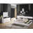 Cuyuna White/ Black Panel Platform Bed-441134318