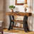 41" Console Table With Storage Shelves And Curved Frame