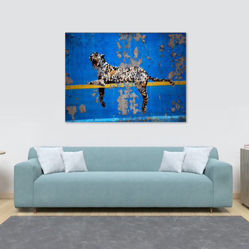 Banksy Bronx Zoo Leopard by Banksy - Wrapped Canvas Print, 61cm H x 81.3cm W x 3.8cm D