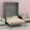 Lit escamotable mural avec tablettes Murphy