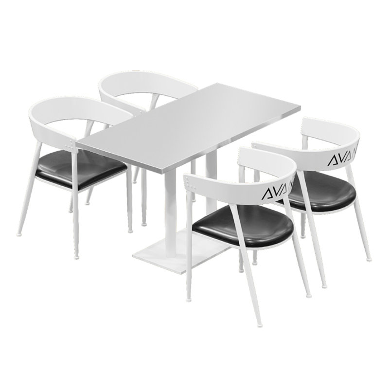 Ensemble de salle à manger 5 pièces, H 29,6 po x L 47,3 po x l 27,6 po, Blanc
