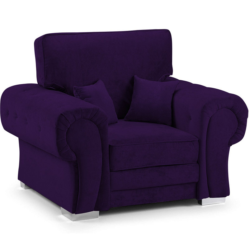 Deshields Upholstered Armchair, Amethyst