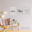 Stylish Bedroom Hello Gorgeous Cheeky Black Pink Marble - 3 Piece No Frame Print Set-88622425