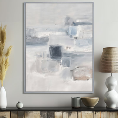 "Gray Minimalisme Simple Shapes", reproduction d'art sur toile encadrée, "Abstract Shapes"