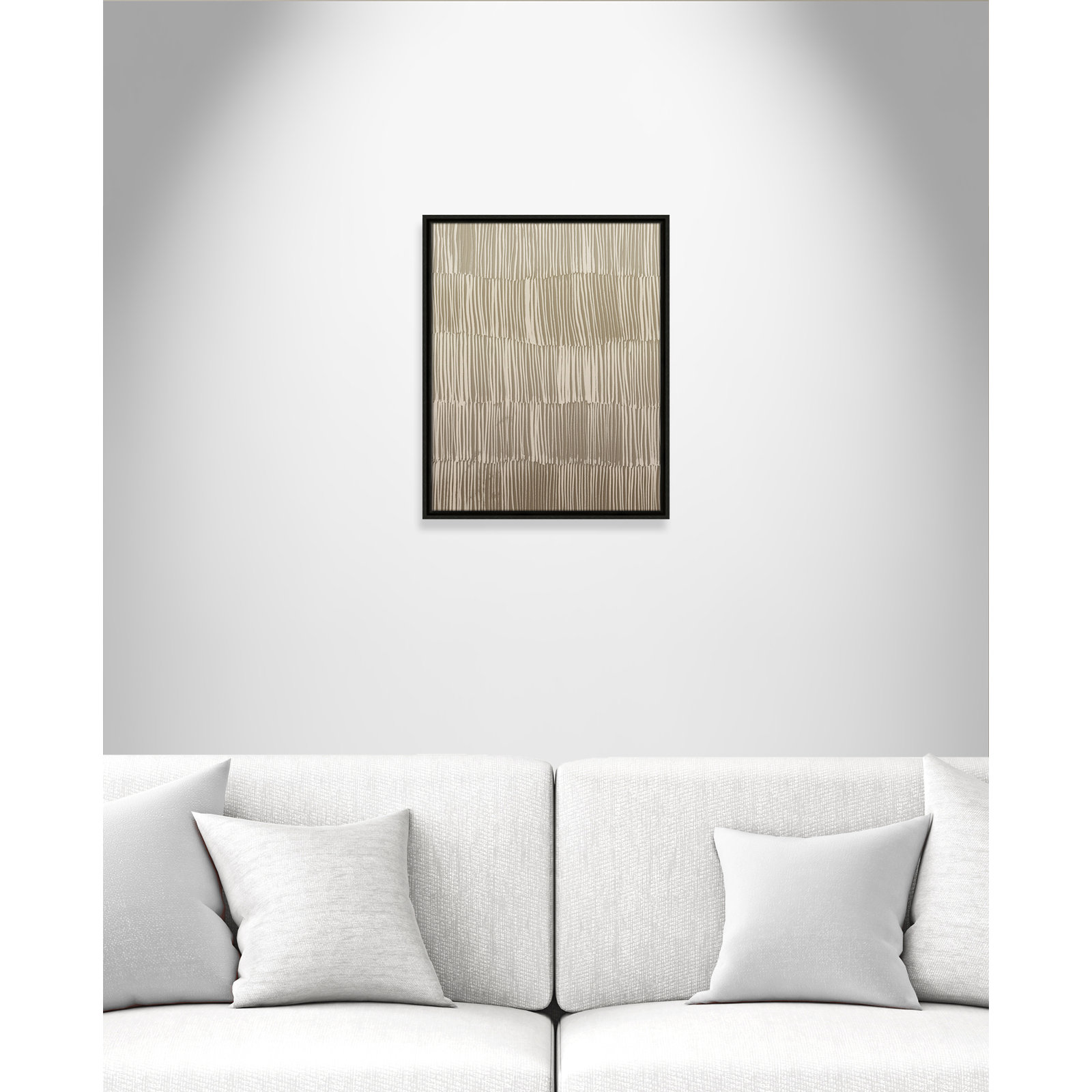 Linear Calm I Print by , 21.5" H x 17.5" W, Espresso Floater