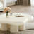 48.4" Cream Cloud Coffee Table with 4 Cute Legs for Living Room Home Office Small Space Apartment-1499299840