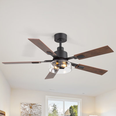 52'' Toretto 5 - Blade Ceiling Fan with Remote Control and Light Kit Included