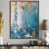 Toile avec cadre flottant brun