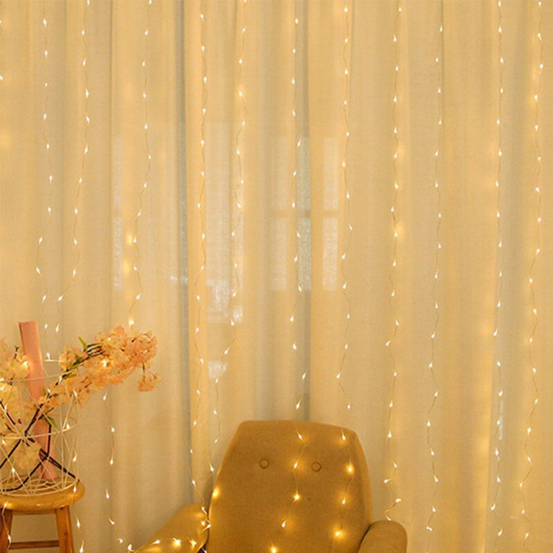 117.6'' LED Twinkle String Lights, Warm White, 300 Lights