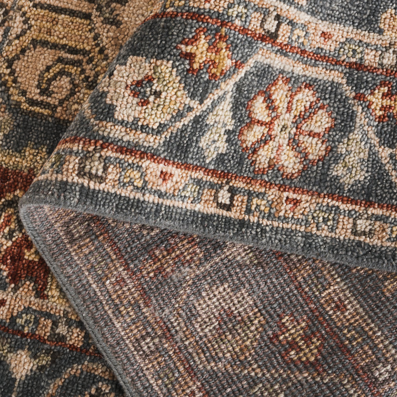 Tapis oriental en laine noué à la main Samarkand, Rectangle 9' x 12'