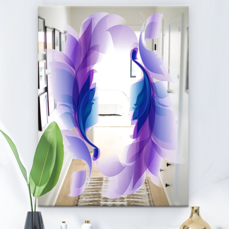 Miroir d'appoint éclectique Feathers, H 32 po x l 24 po