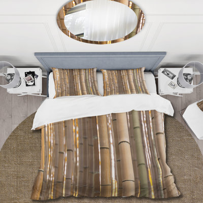 Ensemble de housse de couette en microfibre brun / beige