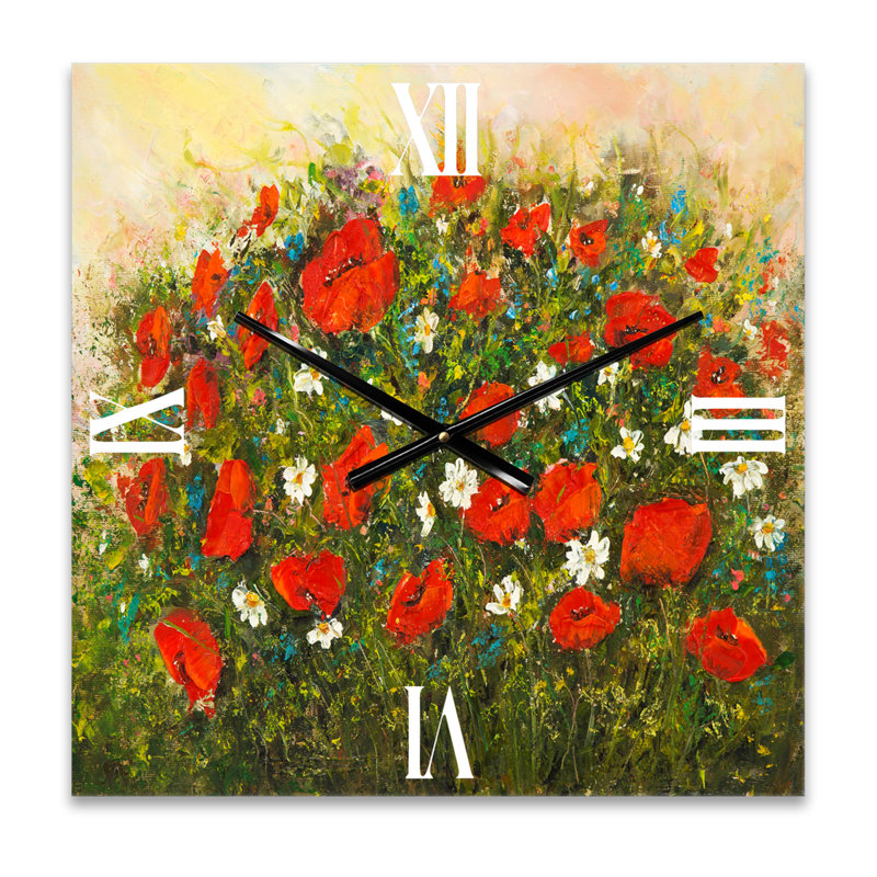 Horloge murale Wildflowers in the Fields, Petit