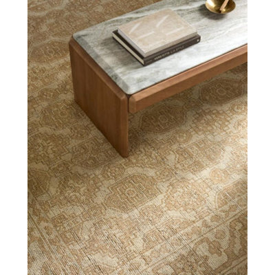 Wyoming Hand Knotted Wool Oriental Area Rug in Beige