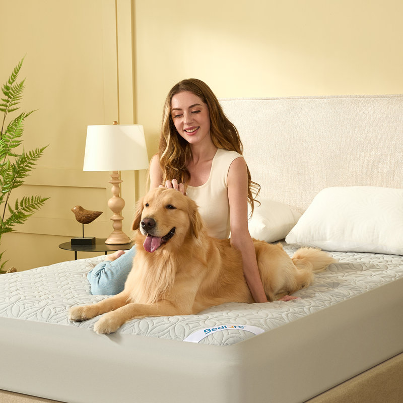 BEDLORE® Noiseless Waterproof Mattress Protector, Hypoallergenic Quilted Washable Mattress Cover, Breathable Mattress Pad with 6-18'' Deep Pocket