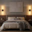 Appliques murales câblées à intensité variable, lumières de meuble-lavabo modernes noires 23,7 po avec verre et ampoules transparentes, luminaires muraux pour le couloir du salon-777287610