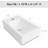 Ceramic Rectangle Wall Mount Bathroom Sink With Single Faucet Hole