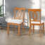 Chaises de salle à manger rembourrées Comfort, ensemble moderne en bois d'hévéa pour petite cuisine