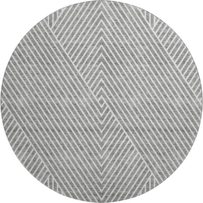 Premium Machine Washable Prisco Gray Rug