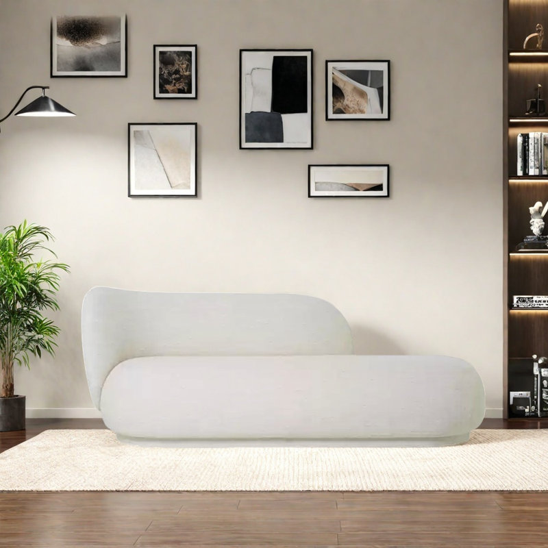 Chaise luxueuse en bois massif d'eucalyptus clair, Orienté à gauche (vu de face)