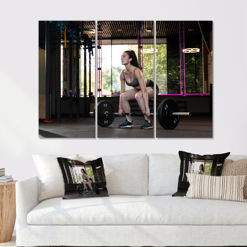 Eatontown - ensemble d'art sur toile aérobie et musculation, H 40 po x l 60 po