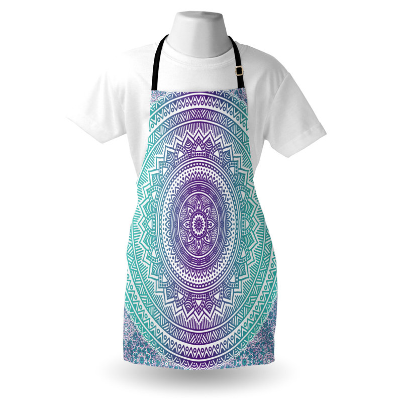 Tablier mandala, Bleu/mauve