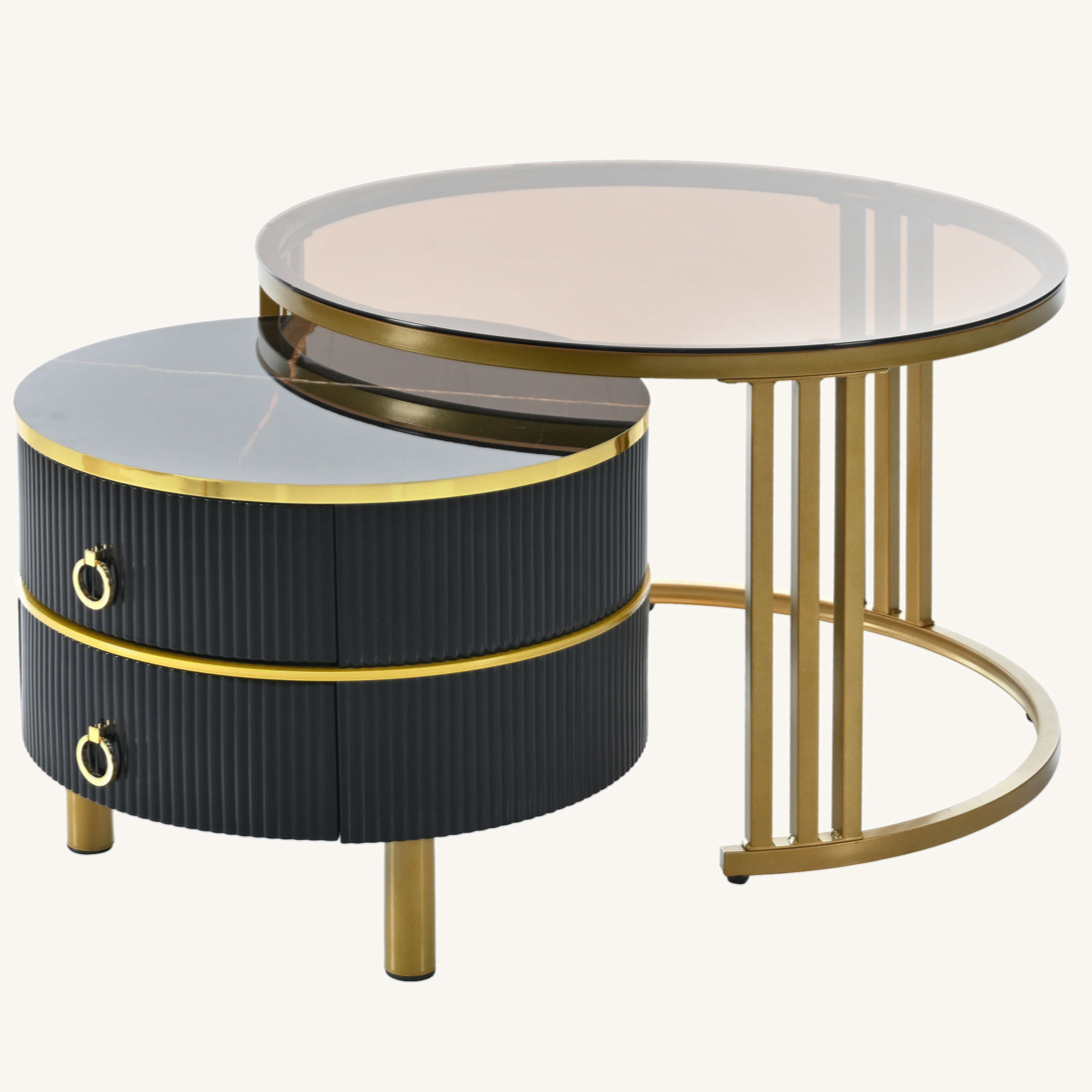 27.5'' Stackable Coffee Table With 2 Drawers, Side ... - Shein