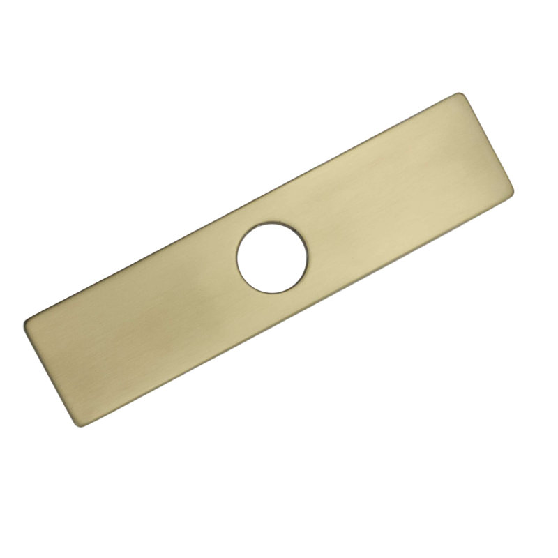 Brushed Gold Stainless Steel 10" Kitchen Sink Faucet Deck Plate